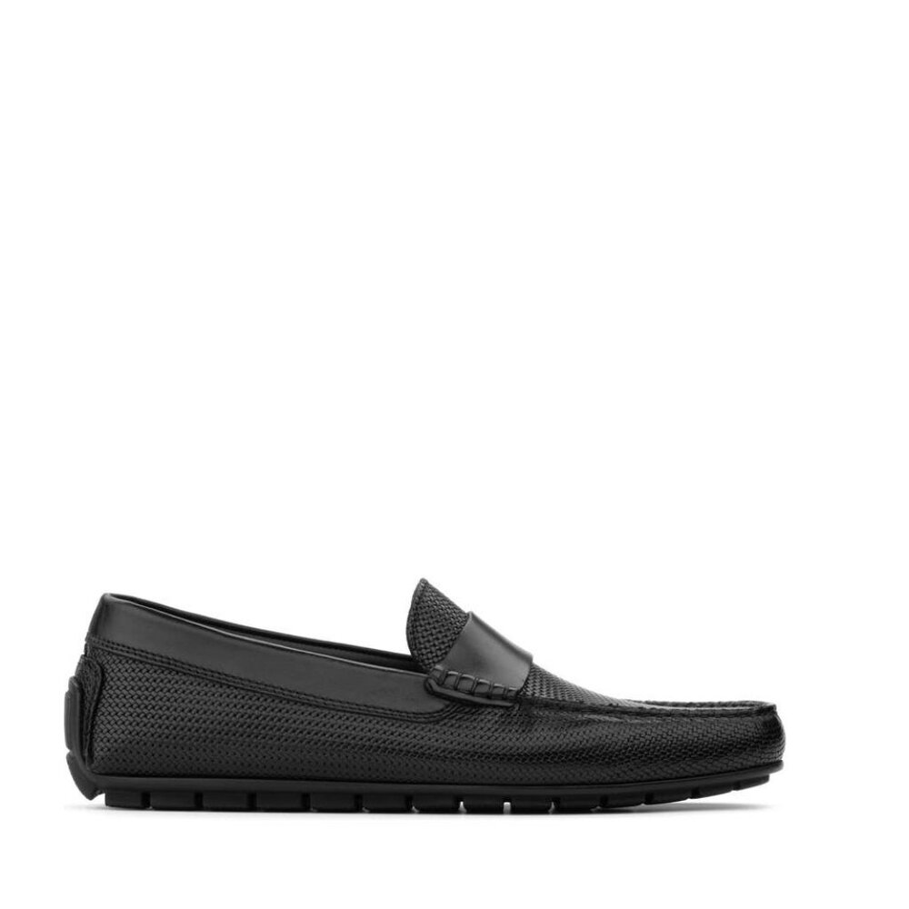 Bashwood Handmade Black Smart Casual Leather Loafers